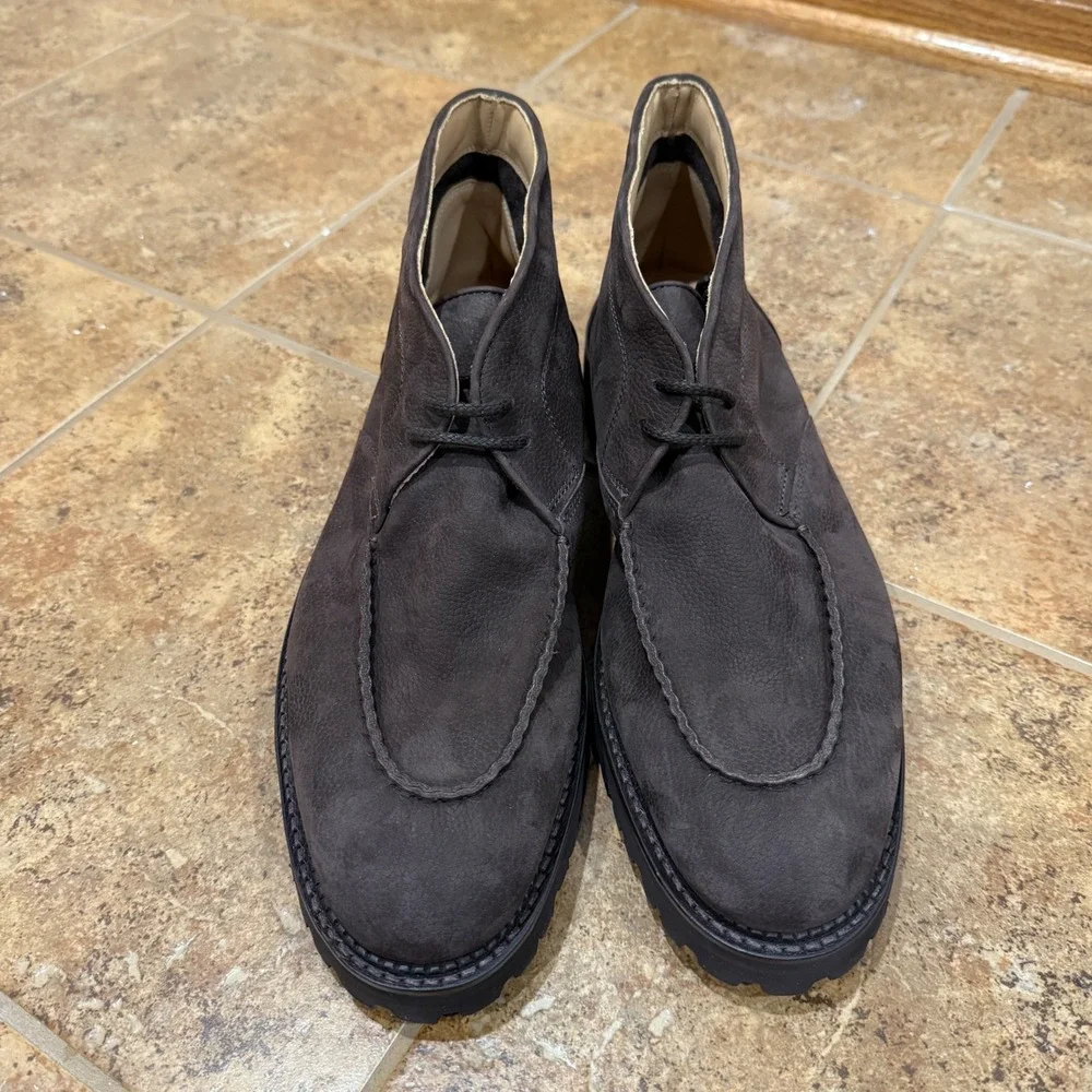 NWOB John Lobb Suede Chukka Boots Brown Mens 12 M Field‎ Boot Luxury Designer